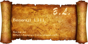 Besenyi Lili névjegykártya