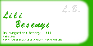 lili besenyi business card